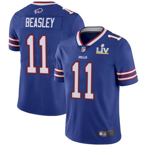 Men's Buffalo Bills #11 Cole Beasley Blue 2021 Super Bowl LV Stitched Jersey